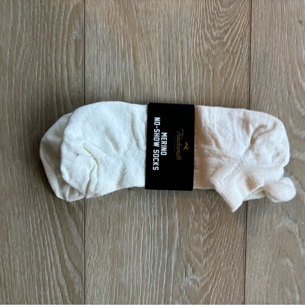 Tracksmith White No-Show Socks for Men